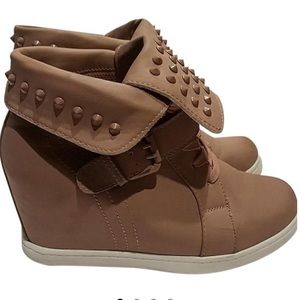 Charlotte Russe Studded Wedge Sneakers